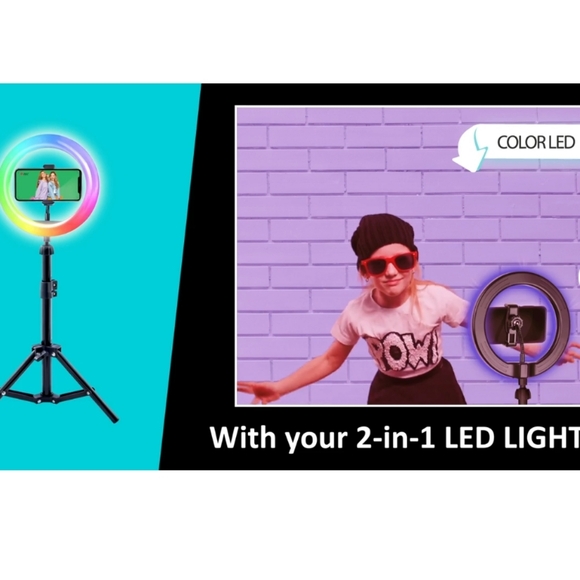 Studio Creator 2: Video Maker Kit-Multicolor Ring Light - Picture 9 of 14